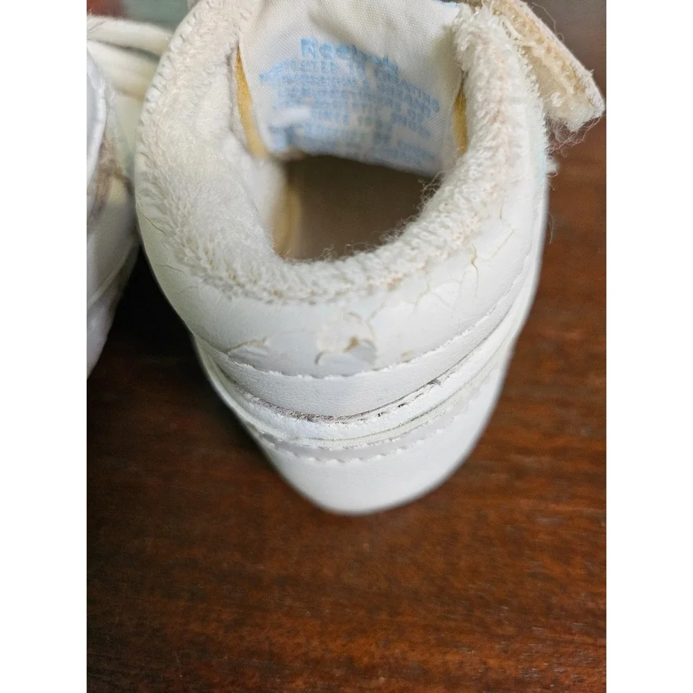 Reebok Classic Crib Shoes Kids 1 White Vintage High Top Sneakers